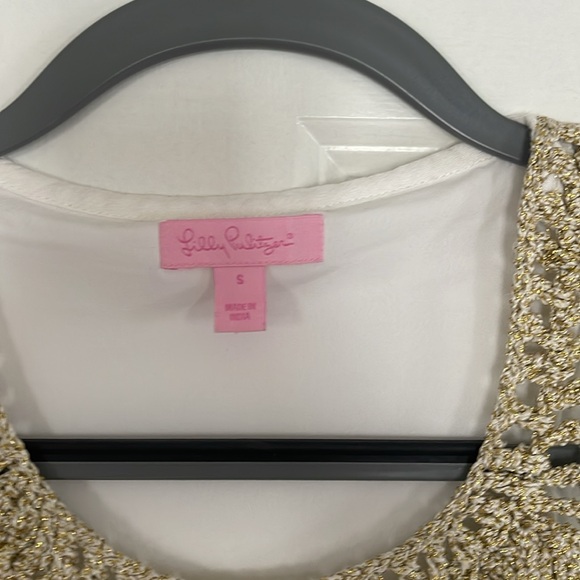 Lilly Pulitzer gold and cream dress - Picture 3 of 4